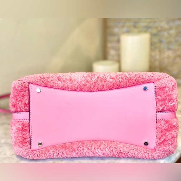 KATE SPADE ($448) Mimi Faux Fur Satchel/Crossbody - Blush Pink - Picture 9 of 9